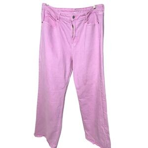 Old Navy Womens‎ Size 16 Pink Extra High Rise Sky Hi Wide Leg Jeans